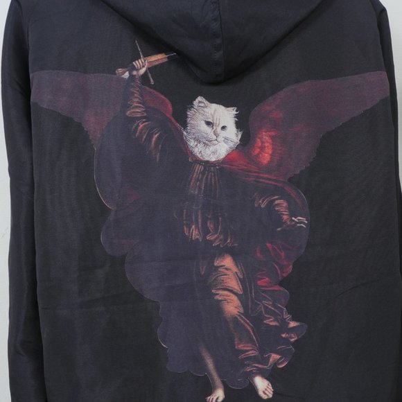 RIPNDIP Black Snap Button Hoodie Colorful Cat Flame Graphics Size Small Jacket - Picture 10 of 14